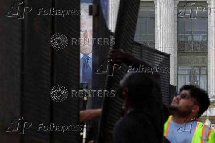FILE PHOTO: Preparations for the U.S. Army 250th anniversary parade, in Washington