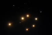 Missiles launched from Iran towards Israel are seen from Tubas