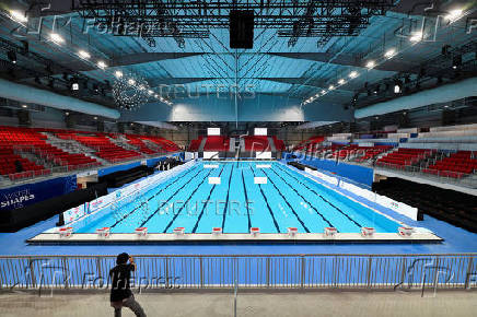 Media tour of the newly-constructed WCH Arena, one of the competition venues for the World Aquatics Championships 2025 which will be held in Singapore