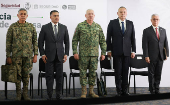Mexican members of the Security Cabinet hold a press conference in Mexico City