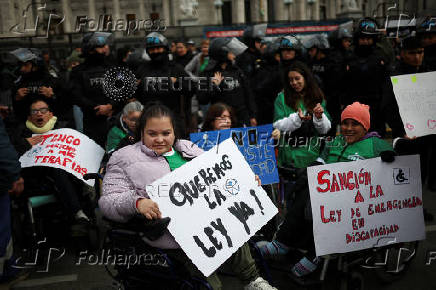 Argentines protest veto of bill strengthening protections for people with disabilities