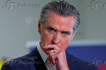 California Governor Gavin Newsom signs legislation to improve nutrition in schools across California, in Los Angeles