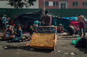 Movimento de dependentes químicos na região da Cracolândia
