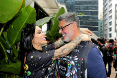 O deputado federal Alexandre Frota (PSDB-SP) e sua mulher, Fabiana Frota