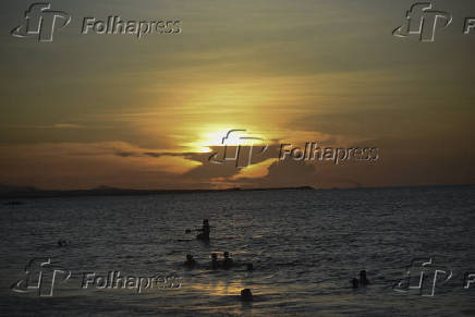 Por do Sol na Beira Mar