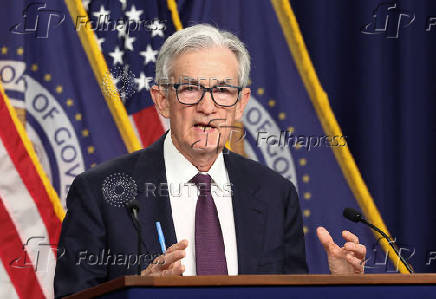 Federal Reserve Chair Jerome Powell speaks at a press conference in Washington