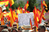 Spain's opposition party, the PP, holds a protest against the government of Spanish PM Pedro Sanchez, in Madrid