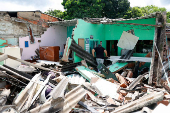 Aftermath of an earthquake in Paratebueno