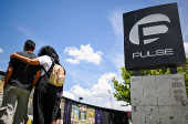 Memorial outside the former Pulse nightclub on the nine-year anniversary of the shooting in Orlando