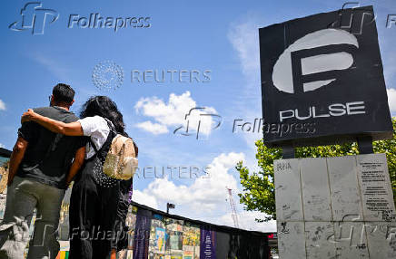 Memorial outside the former Pulse nightclub on the nine-year anniversary of the shooting in Orlando