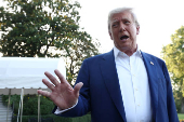 U.S. President Trump departs to attend the NATO Summit in The Hague, at the White House in Washington, D.C.