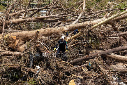 Aftermath of deadly flooding in Hunt, Texas