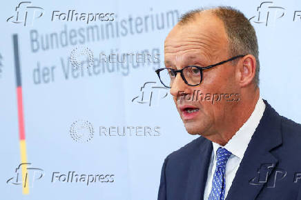 German Chancellor Merz and Defence Minister Pistorius hold a press conference after cabinet meeting, in Berlin
