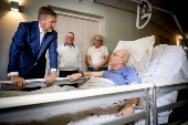Dutch King Willem-Alexander visits hospice in Amersfoort