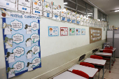 Sala de aula de escola pública no PR