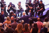 U.S. President Trump attends the UFC 316 event, in Newark