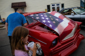 Local residents attend the 'Downtown Cruise In' car show in Union City, Indiana.