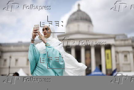 Eid al-Adha celebrations in London's Trafalgar Square