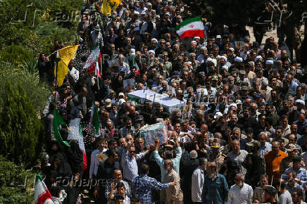 Funeral for those killed in Israeli strikes on Iran, in Qazvin