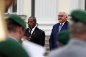 German President Steinmeier receives Papua New Guinea's Governor-General Dadae, in Berlin
