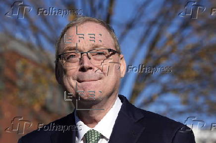 NEC director Kevin Hassett speaks to reporters outside the White House