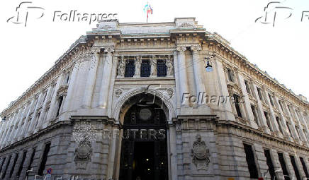 FILE PHOTO: The Bank of Italy building is seen downtown Milan