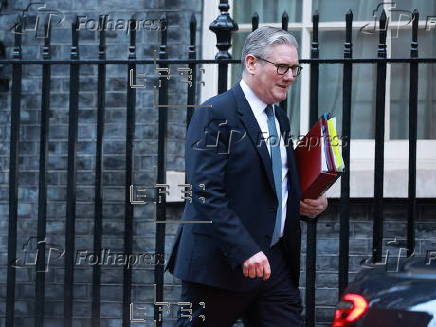 British Prime Minister Keir Starmer leaves for Prime Minister's Questions