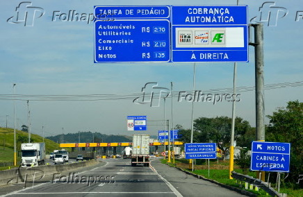 Sinalização pedágio