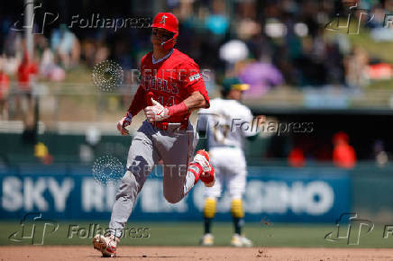 MLB: Los Angeles Angels at Athletics