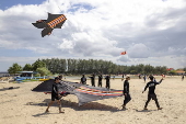 Traditional kite contest in Bali