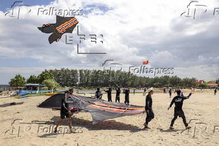 Traditional kite contest in Bali