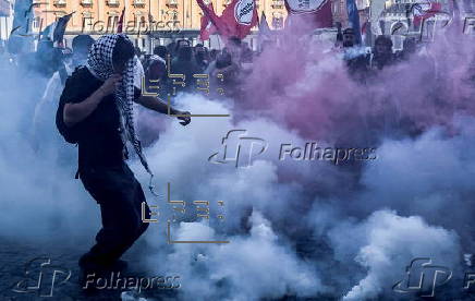 Protest in solidarity with Palestine in Naples