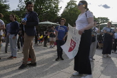 Rally in support of international students at Harvard University