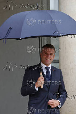 FILE PHOTO: French President Macron at the Elysee Palace in Paris