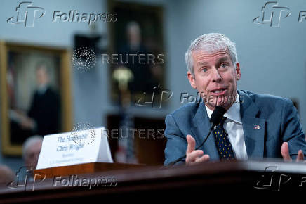 FILE PHOTO: US Department of Energy Secretary Chris Wright testifies before the House Committee on Appropriations Subcommittee on Energy