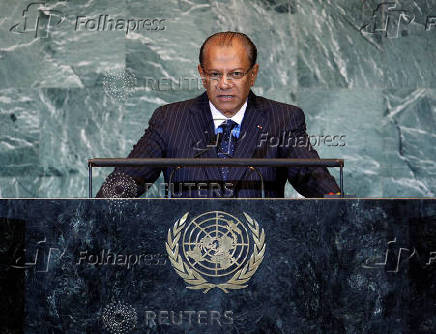 FILE PHOTO: Mauritius' PM Ramgoolam addresses the 66th United Nations General Assembly in New York