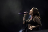 A cantora Pitty, em apresentações no festival The Town, em São Paulo