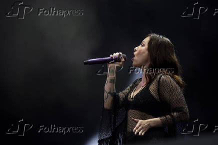 A cantora Pitty, em apresentações no festival The Town, em São Paulo