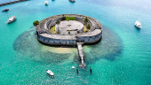 Forte São Marcelo, localizado no meio da Baía de Todos os Santos