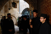 Christian worshippers attend a Palm Sunday procession in Jerusalem