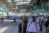 Movimentação no  Aeroporto Humberto Delgado, na cidade de Lisboa em Portugal -  Apagão da Europoa
