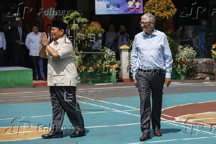 Microsoft co-founder and former CEO Bill Gates visits in Jakarta