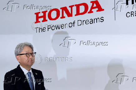 Honda CEO Toshihiro Mibe attends a business briefing in Tokyo