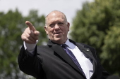 White House Border Czar Tom Homan speaks to the media