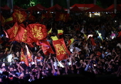 Cricket fans gather in Bangalore to watch public broadcast of IPL final