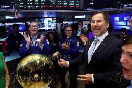 Jan Jenisch, chairman and CEO of Amrize, at the floor of the NYSE in New York