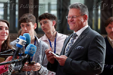 European Union trade ministers discuss EU-U.S. relations and tariffs, in Brussels