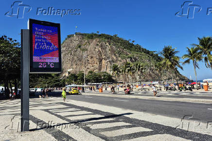 Dia de sol e calor na cidade do Rio de Janeiro.