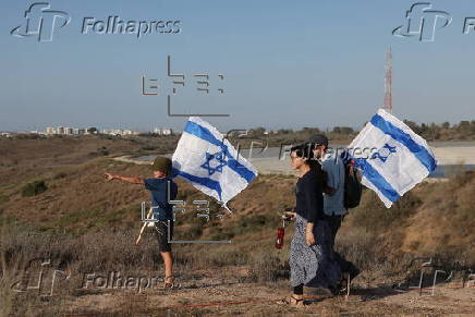 Israeli right-wing rally near the Gaza border in southern Israel