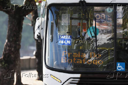 Movimentação de ônibus no Rio de Janeiro.